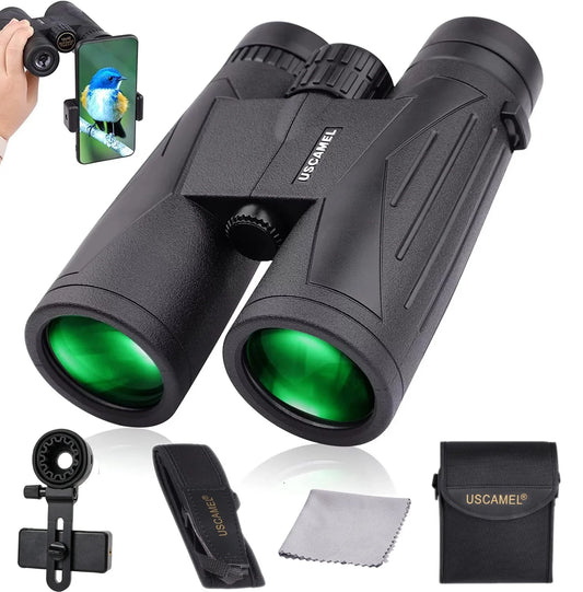 12X42 Binoculars for Adults, High Powered Waterproof Binoculars for Day and Night, Professional Binoculars for Bird Watching, Hunting