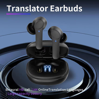 Wireless Translation Headset Multy Languages Smart Translate Earbuds Facilitate Communication for International Students