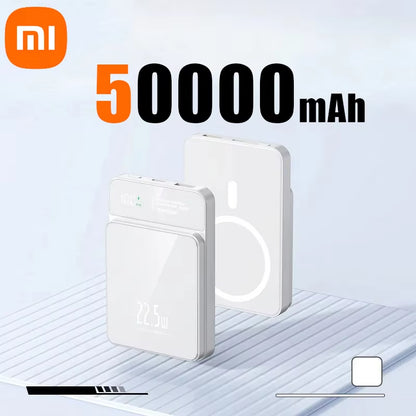 Xiaomi Power Bank 50000Mah Wireless Magnetic Power Bank Magsafe Super Fast Charging Suitable for Iphone Lenovo Samsung Huawei