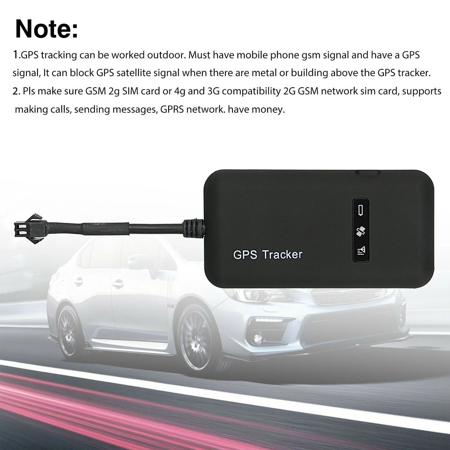 Real Time GPS Tracker Tracking Locator Device GPRS GSM Car/Motorcycle anti Theft