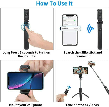 Selfie Stick Tripod Remote Desktop Stand Cell Phone Holder for Iphone Samsung US