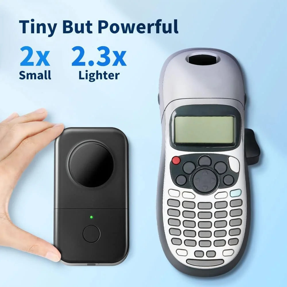 Label Maker Machine with Tape - D30 Thermal Smart Mini Label Printer - Bluetooth Wireless Portable Labeling Printer(Black)